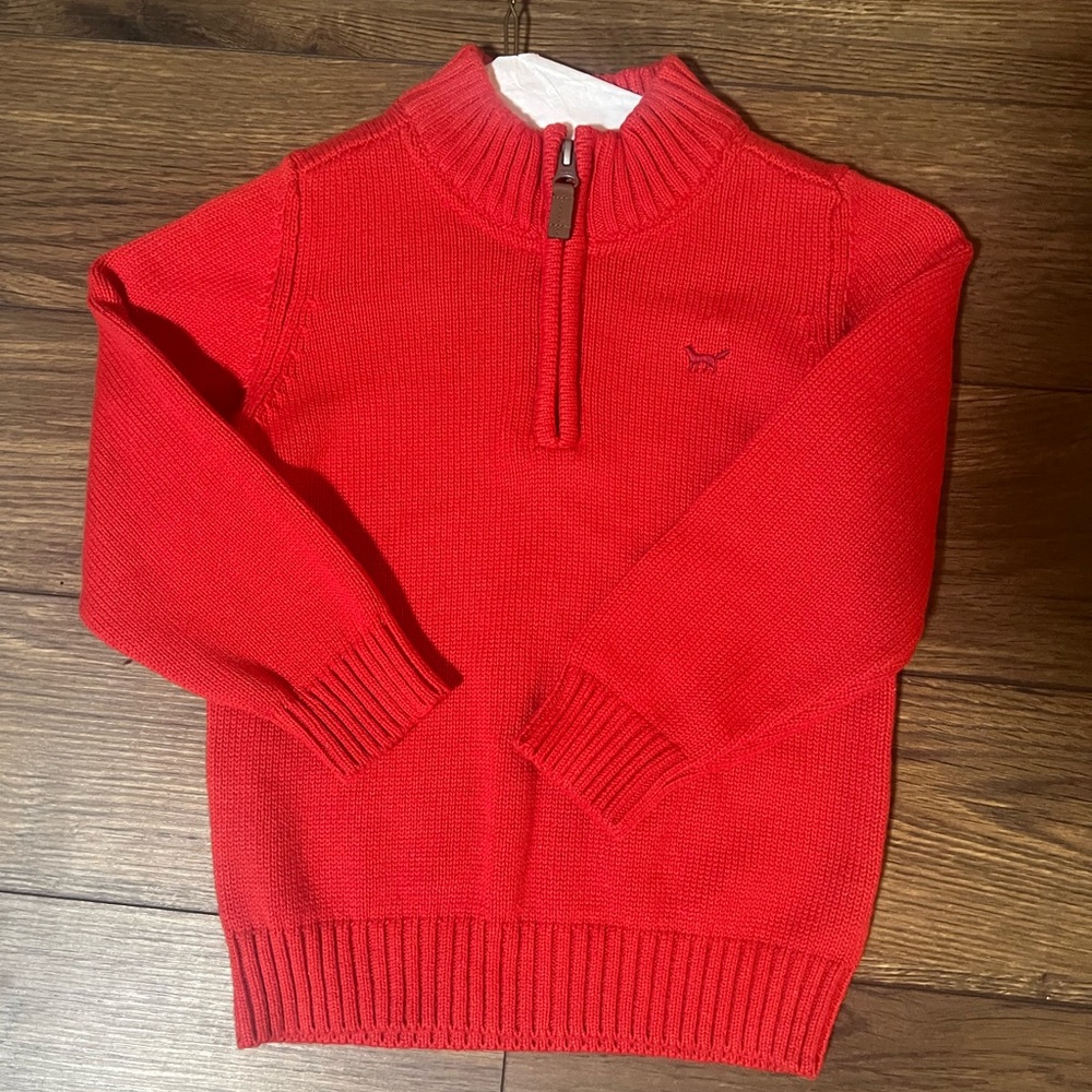 Carter's Bright Red Zip-Up Sweater